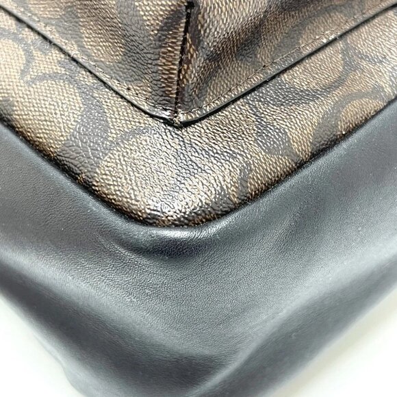 COACH F32200 Charlie Signature Backpack Bag PVC/Leather Brown - Picture 15 of 16